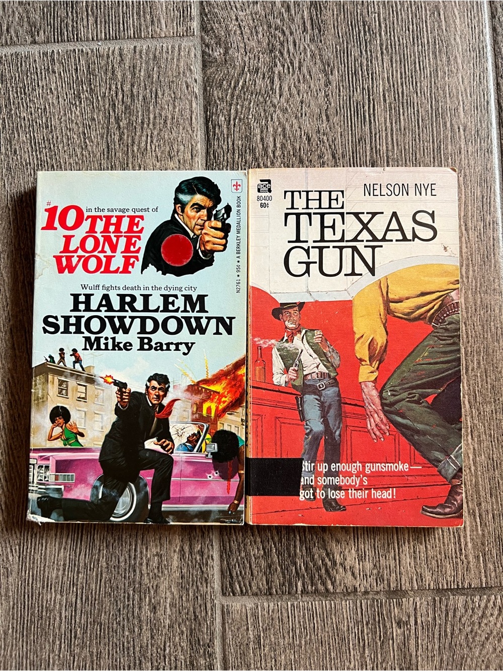Vintage Pulp Adventure Bundle | Harlem Showdown & The Texas Gun Paperback Books